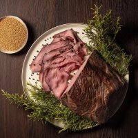 English roastbeef with rosemary decoration